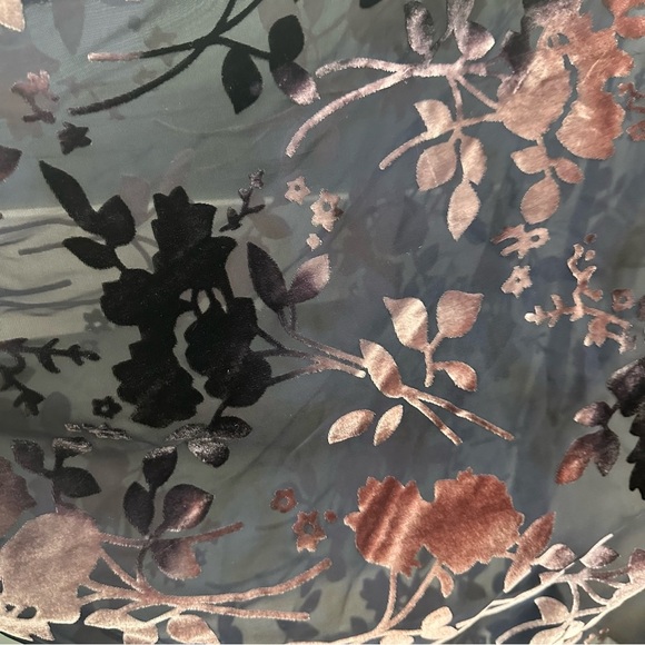 Akemi+Kin Fern Burnout Velvet Kimono Cardigan One Size Floral Dark Romantic EUC - Picture 4 of 7